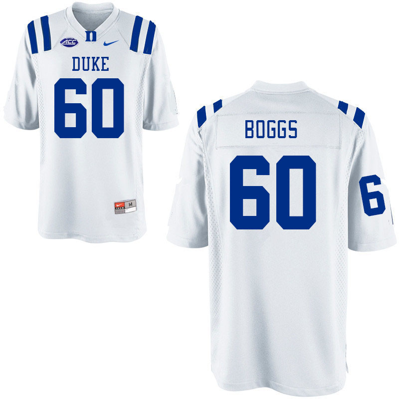 Men #60 Tony Boggs Duke Blue Devils College Football Jerseys Stitched Sale-White